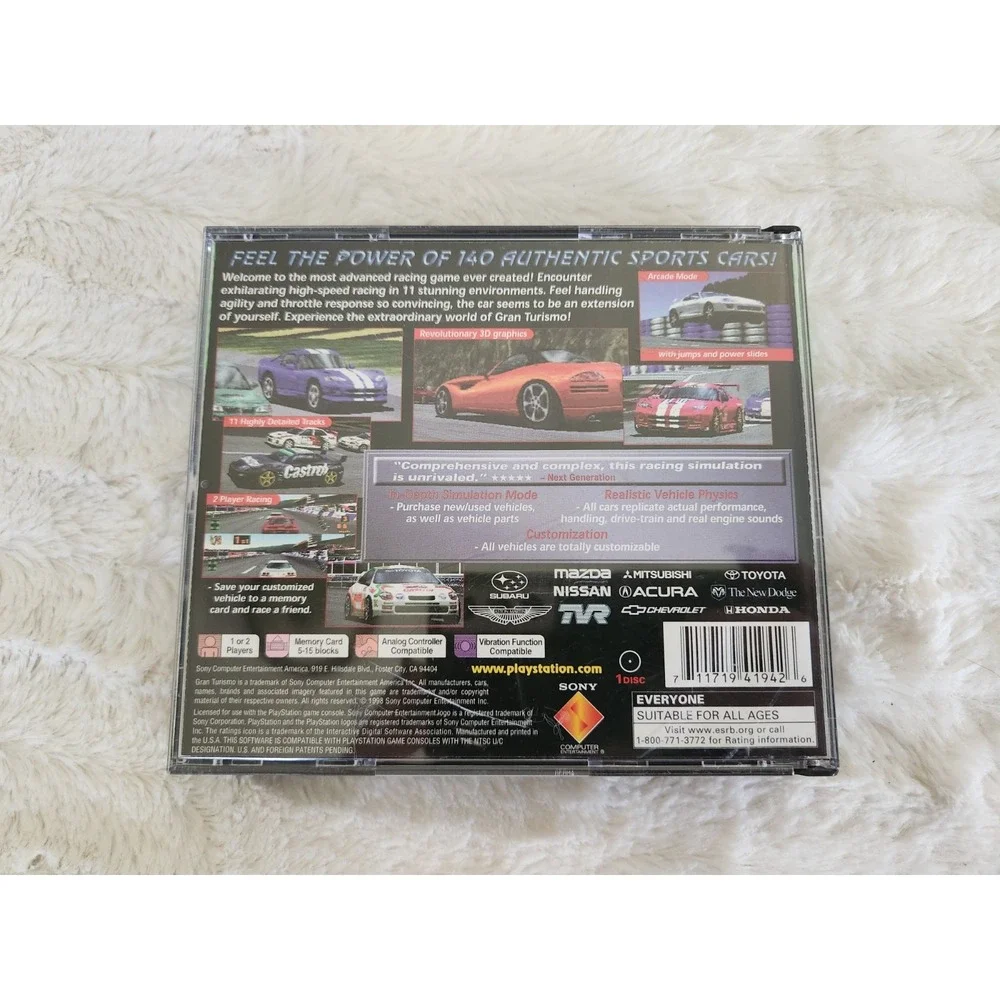 Gran Turismo Greatest Hits Sony‎ PlayStation 1 W/ Manual + GT2 Arcade Mode